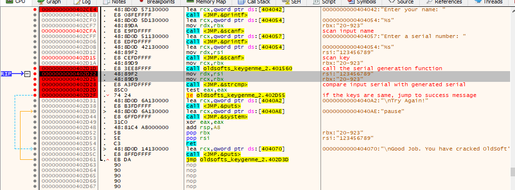 Matching string location in assembly